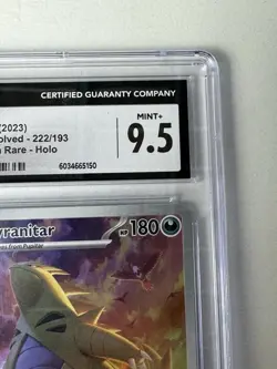 2023 Pokemon Paldea Evolved Tyranitar 222/193 Illustration Rare Holo CGC 9.5 - Image 3
