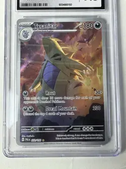 2023 Pokemon Paldea Evolved Tyranitar 222/193 Illustration Rare Holo CGC 9.5 - Image 4