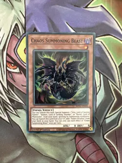 MP21-EN250 Chaos Summoning Beast Super Rare 1st Edition NM Yugioh Card - Image 1