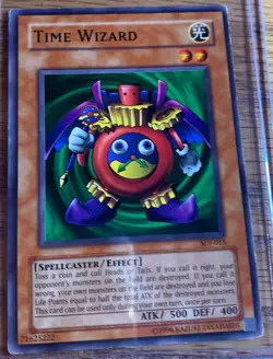 Yugioh! Time Wizard - SDJ-015 - Common - Unlimited Edition MP Damaged - Image 1