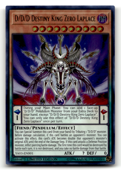 Yugioh - D/D/D Destiny King Zero YA03 - Ultra Rare Limited Edition - Image 1