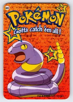 Ekans #023 Pokemon Vending Prism Holo Sticker Card Authentic Nintendo - Nm/Vlp - Image 3