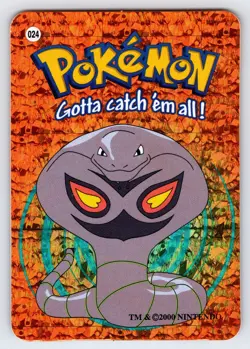 Arbok #024 2000 Pokemon Vending Prism Holo Sticker Card Authentic Nintendo - VLP - Image 3