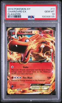 PSA 10 GEM MINT Charizard Ex Flashfire Pokemon Xy Flashfire Pokemon Card 11 - Image 1