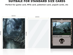 100 Card Sleeves for MTG with 100 Inner Sleeve, Textured Back Art Sleeves, Fit S - Image 3