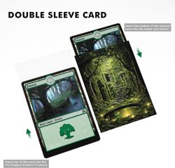 100 Card Sleeves for MTG with 100 Inner Sleeve, Textured Back Art Sleeves, Fit S - Image 4