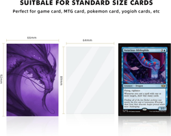100 Card Sleeves for MTG with 100 Inner Sleeve, Textured Back Art Sleeves, Fit S - Image 3