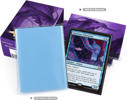 100 Card Sleeves for MTG with 100 Inner Sleeve, Textured Back Art Sleeves, Fit S - Image 5