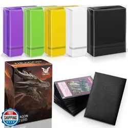 YMluky Card Sleeves for Standard Cards，Matte Baseball Card Sleeve Perfect Fit - Image 1
