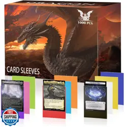YMluky Card Sleeves for Standard Cards，Matte Baseball Card Sleeve Perfect Fit - Image 1