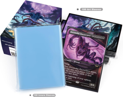 100 MTG Card Sleeves with 100 Inner Sleeve, Textured Back Art Sleeves, Fit Stand - Image 5