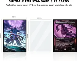 100 MTG Card Sleeves with 100 Inner Sleeve, Textured Back Art Sleeves, Fit Stand - Image 3