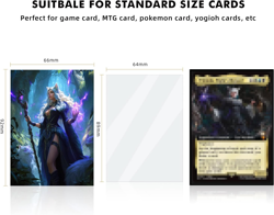 100 MTG Card Sleeves with 100 Inner Sleeve, Textured Back Art Sleeves, Fit Stand - Image 3