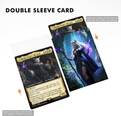 100 MTG Card Sleeves with 100 Inner Sleeve, Textured Back Art Sleeves, Fit Stand - Image 4