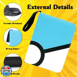 Card Binder 4-Pocket, 400 Pockets Fashion Design Trading Card Holder for Prem - Image 3