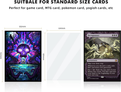100 MTG Card Sleeves with 100 Inner Sleeves, Textured Back Art Sleeve, Fit Stand - Image 2