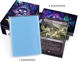 100 MTG Card Sleeves with 100 Inner Sleeves, Textured Back Art Sleeve, Fit Stand - Image 5