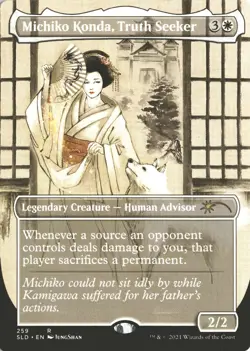 MTG Michiko Konda, Truth Seeker (259) *Non-Foil* Secret Lair: Kamigawa Ink MT/NM - Image 1