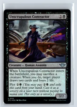 FOIL Unscrupulous Contractor Outlaws Thunder Junction - MTG Magic the Gathe - Image 1