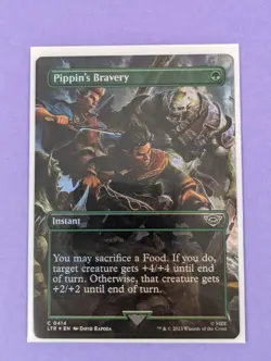 MTG: The Lord of the Rings: Pippin's Bravery Borderless Foil #0414 Common - NM - Image 1