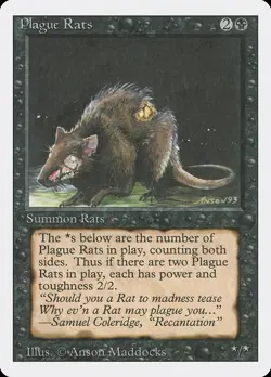 MTG Plague Rats ** Revised Edition ** English - Image 1