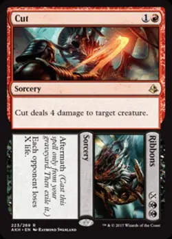 Cut to Ribbons -Foil Light Play MTG Amonkhet - Image 1