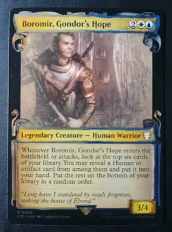 MTG Lord of the Rings - Boromir, Gondor's Hope - Silver Scroll Foil Rare - Image 1
