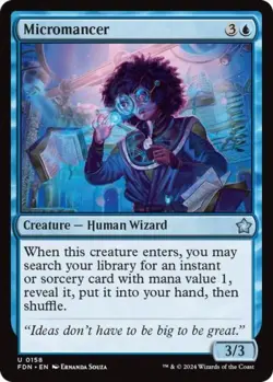 Micromancer - Light Play MTG Foundations - Image 1