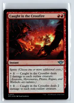 FOIL Caught in the Crossfire Outlaws Thunder Junction - MTG Magic the Gathe - Image 1