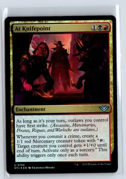 FOIL At Knifepoint Outlaws of Thunder Junction - MTG Magic the Gathering Card - Image 1