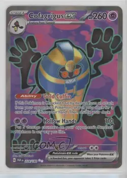 Cofagrigus ex Ultra Rare Pokemon Scarlet & Violet Paradox Rift (PAREN) #224 1kx5 - Image 1