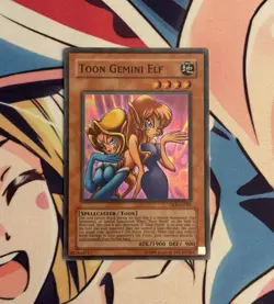 Yugioh Toon Gemini Elf DL6-EN001 Duelist League Super Rare NM - Image 1