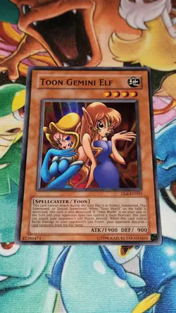 Yugioh Toon Gemini Elf DL6-EN001 Duelist League Super Rare NM - Image 1