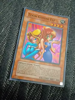 Yugioh Toon Gemini Elf DL6-EN001 Duelist League Super Rare NM - Image 1