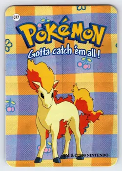 Ponyta #077 2000 Pokemon Vending Techno Prism Holo Sticker Card Nintendo - VLP - Image 3