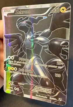 Zekrom 114/114 2011 Black & White Base Set Pokemon Card TCG Full Art Holo - Mp - Image 2