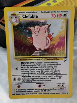 Pokemon TCG Clefable Card Base Set 2 Holo Rare 5/130 WOTC - Image 1