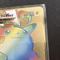 Pikachu VMAX Rainbow Gold Pokemon Card HP310 Collectible/Gift/Display - Image 3