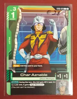 Gundam Card Game ST03-011 Char Aznable NM - Image 1