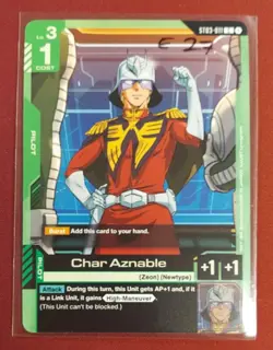 Gundam Card Game ST03-011 Char Aznable NM - Image 1