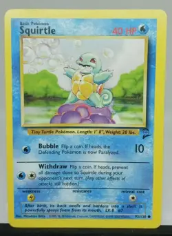 SQUIRTLE - Base Set 2 - 93/130 - Common - Pokemon Card - Unlimited Edition LP - Image 1