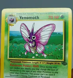 Venomoth 29/64 Non Holo Rare Pokemon Card WOTC Jungle Set LP FREE SHIPPING - Image 3