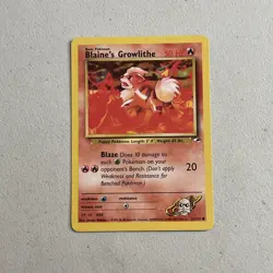 Pokemon TCG Trading Card 2000 Gym Challenge Blaine's Growlithe 62/132 Unlimited - Image 1