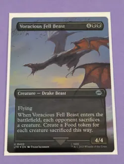 MTG: The Lord of the Rings: Voracious Fell Beast Borderless Foil #0422 - NM - Image 1