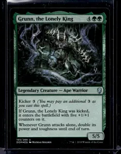 MTG Magic the Gathering Grunn, the Lonely King (165/296) Dominaria LP - Image 1