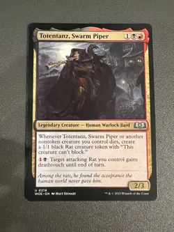 TOTENTANZ, SWARM PIPER #216 MTG Wilds of Eldraine - Image 1