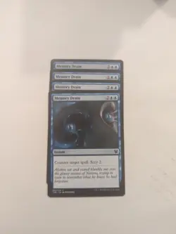 (4) Memory Drain *PLAYSET* Theros Beyond Death Regular NM MTG - Image 1