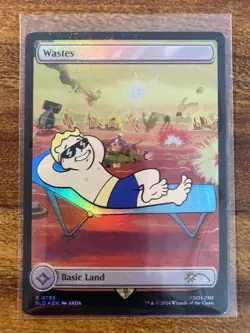 MTG✨WASTES Full Art 🌈 FOIL✨SLD - Fallout NM RARE Bonus Land MISPRINT Unplayed - Image 1
