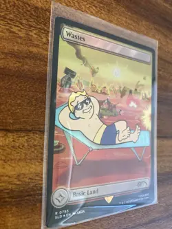 MTG✨WASTES Full Art 🌈 FOIL✨SLD - Fallout NM RARE Bonus Land MISPRINT Unplayed - Image 3