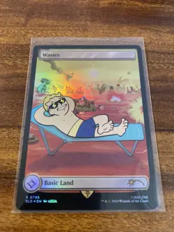 MTG✨WASTES Full Art 🌈 FOIL✨SLD - Fallout NM RARE Bonus Land MISPRINT Unplayed - Image 5
